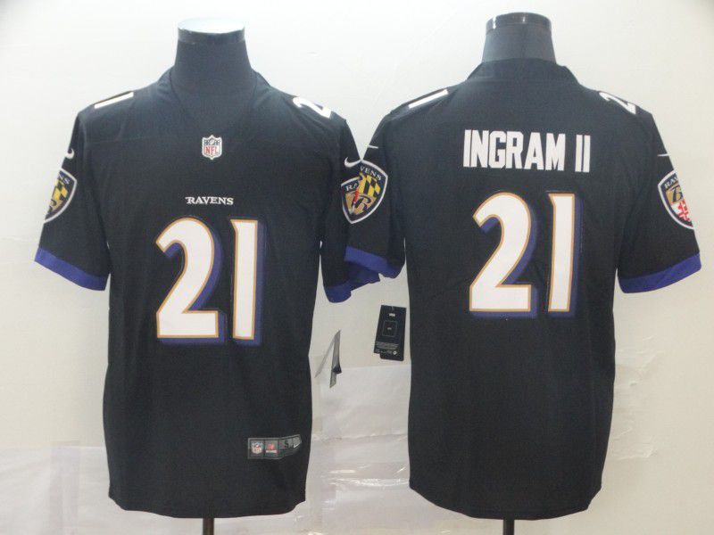 Men Baltimore Ravens 21 Ingram ii Black Nike Vapor Untouchable Limited Player NFL Jerseys